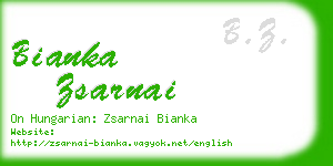 bianka zsarnai business card